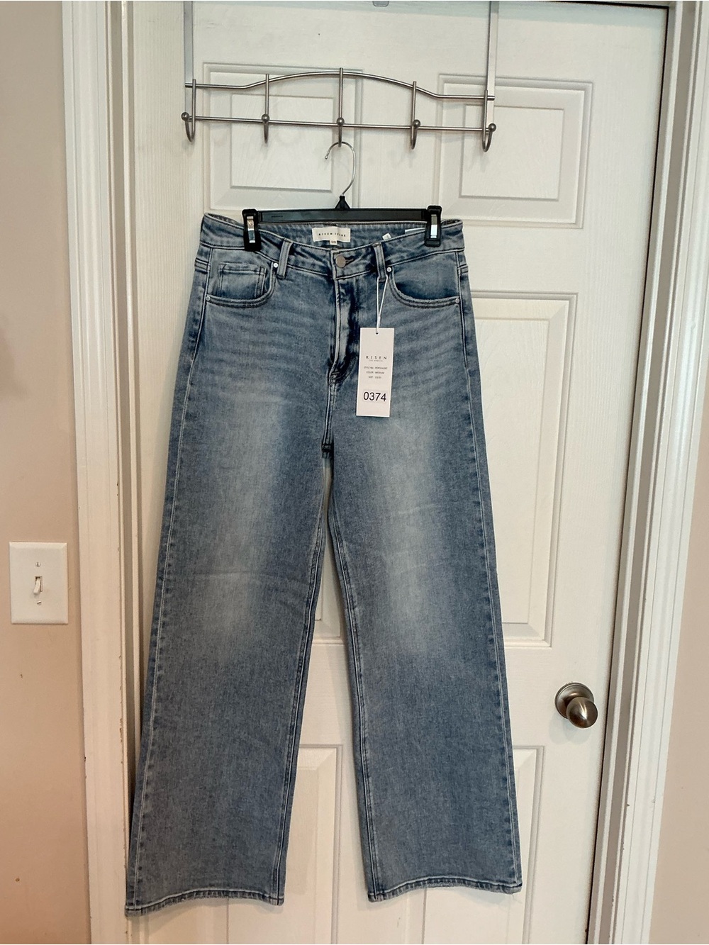 High-Rise Wide Leg Jeans in Light Blue Wash